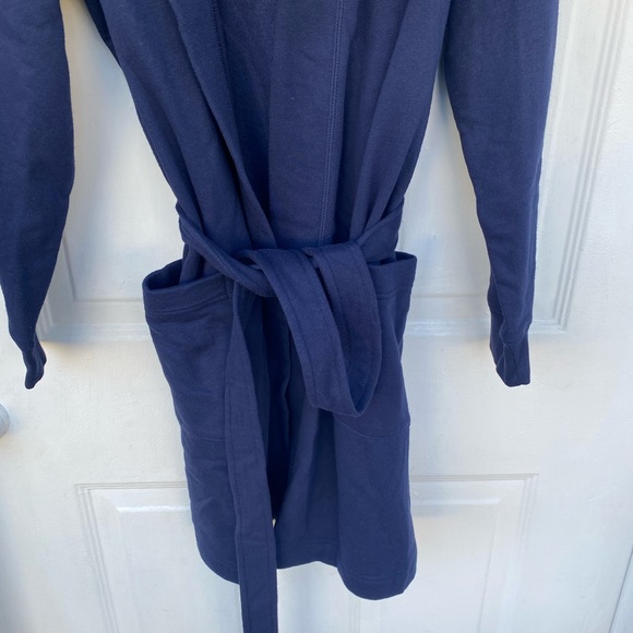 POLO RALPH LAUREN Navy Brushed Fleece Robe Size S/M - Picture 14 of 14